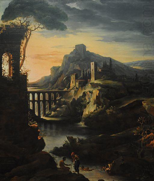 Theodore   Gericault Landscape with an Aquaduct oil painting picture